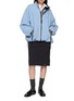 Figure View - Click To Enlarge - MIU MIU - Gingham Fleece Jacket