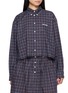 Main View - Click To Enlarge - MIU MIU - Long Sleeve Tartan Shirt