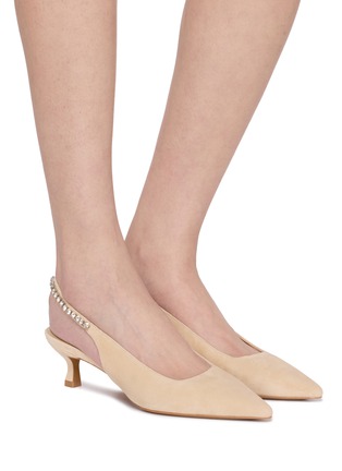 Figure View - Click To Enlarge - EQUIL - 50 Ardea Suede Slingback Pumps