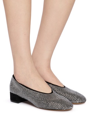 Figure View - Click To Enlarge - EQUIL - Valencia 40 Rhinestone Embellished Pumps
