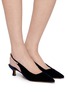 Figure View - Click To Enlarge - EQUIL - 50 Ardea Velvet Slingback Pumps