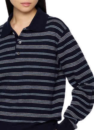  - DUNST - Collared Striped Unisex Sweater