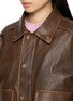 Detail View - Click To Enlarge - DUNST - Detachable Collar Leather Blouson Jacket