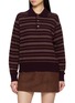 DUNST Collared Striped Unisex Sweater