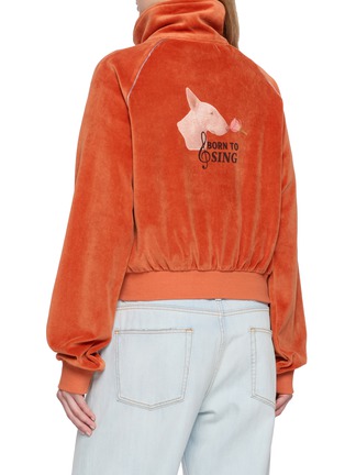 Back View - Click To Enlarge - HALFWAY NATIVE - Terrier Graphic Velour Jacket