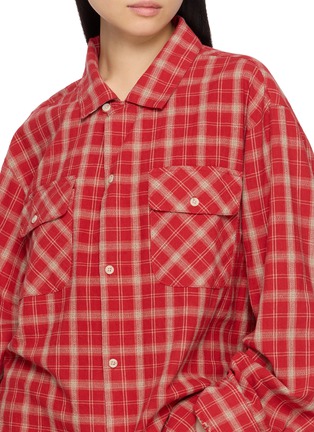  - FOUND - Raw Cut Fringe Check Camp Shirt
