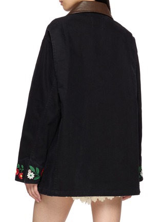 Back View - Click To Enlarge - FOUND - Floral Embroidered Work Jacket