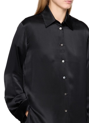  - R2W - Leah Silk Satin Button Up Shirt