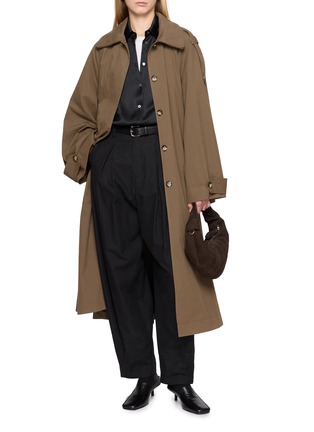 Figure View - Click To Enlarge - R2W - Leah Silk Satin Button Up Shirt