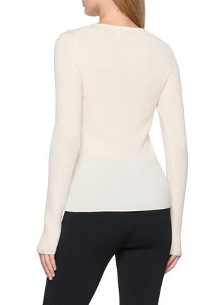 Back View - Click To Enlarge - R2W - Lyon Ribbed Cashmere Knit Sweater
