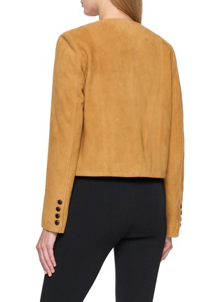 Back View - Click To Enlarge - R2W - Hannah Collarless Suede Short Jacket