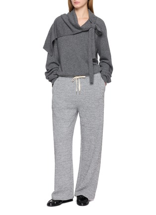 Figure View - Click To Enlarge - R2W - Chihiro Drawstring Waistband Semi Wide Leg Pants