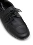 Detail View - Click To Enlarge - PRADA - Vitello Shuffle Antiqued Leather Boat Shoes