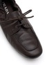 Detail View - Click To Enlarge - PRADA - Vitello  Antiqued Leather Boat Shoes