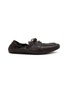 PRADA Vitello  Antiqued Leather Boat Shoes