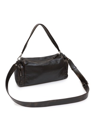 Figure View - Click To Enlarge - PRADA - Distressed Leather Crossbody Bag