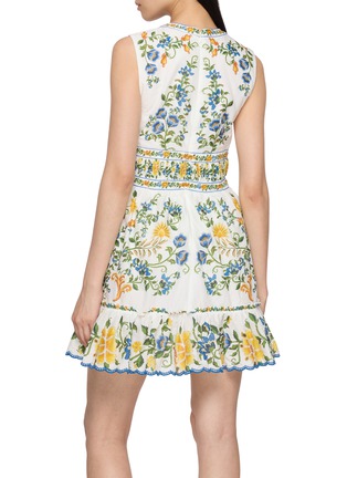 Back View - Click To Enlarge - FARM RIO - Emily Floral Tapestry Mini Dress