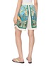 Back View - Click To Enlarge - FARM RIO - Mosaic Print Drawstring Shorts