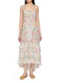 FARM RIO Rendeira Ruffle Floral Maxi Dress