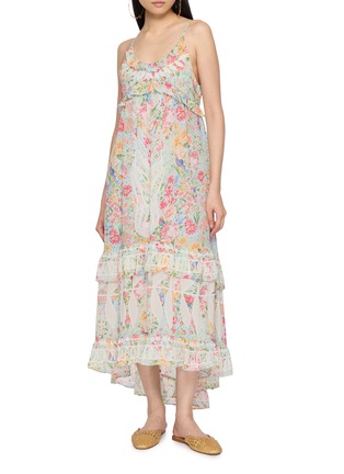 Figure View - Click To Enlarge - FARM RIO - Rendeira Ruffle Floral Maxi Dress