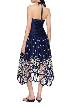 Back View - Click To Enlarge - FARM RIO - Richelieu Embroidered Midi Dress