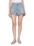 FARM RIO Scalloped Hem Light Wash Shorts