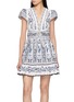 FARM RIO V-Neck Floral Mini Dress