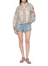 Figure View - Click To Enlarge - FARM RIO - Rendeira Embroidered Cutwork Blouse