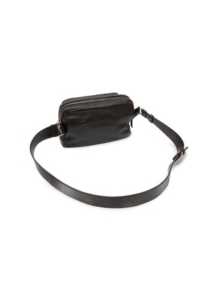 Figure View - Click To Enlarge - PRADA - Distressed Leather Shoulder Bag