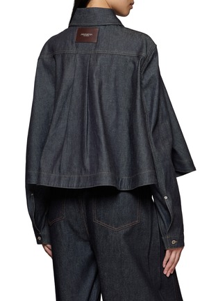 Back View - Click To Enlarge - JW ANDERSON - Flared Dark Wash Denim Jacket