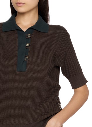  - JW ANDERSON - Short Sleeve Contrast Collar Knit Polo Top