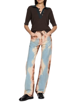 Figure View - Click To Enlarge - JW ANDERSON - Bleached Straight Leg Cotton Denim Jeans