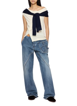 Figure View - Click To Enlarge - JW ANDERSON - Layered Off Shoulder Tank Top
