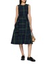 Figure View - Click To Enlarge - JW ANDERSON - Chequered Cotton Cloqué Dress