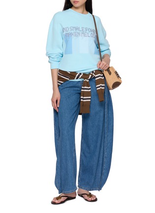 Figure View - Click To Enlarge - JW ANDERSON - Embroidered Cotton Sweatshirt