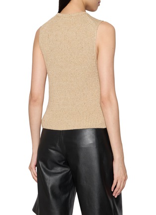 Back View - Click To Enlarge - JW ANDERSON - Quarter Zip Knit Tank Top