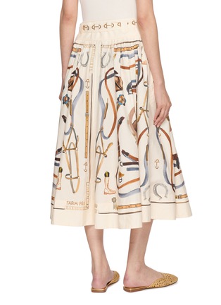 Back View - Click To Enlarge - FARM RIO - Equestrian Scarf Belted Maxi Skirt