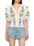 FARM RIO Floral Embroidered Blouse
