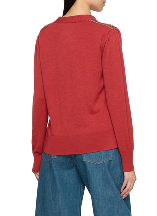 Back View - Click To Enlarge - FARM RIO - Aomola Scarf Knit Cardigan