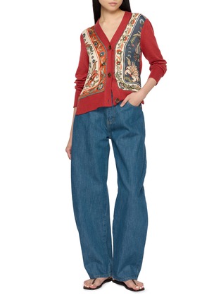 Figure View - Click To Enlarge - FARM RIO - Aomola Scarf Knit Cardigan