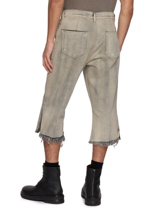 Back View - Click To Enlarge - RICK OWENS  - Bolan Cut-Off Cropped Cotton Denim Jeans