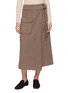 THE LOOM Shell Edge Belted Wool Wrap Midi Skirt