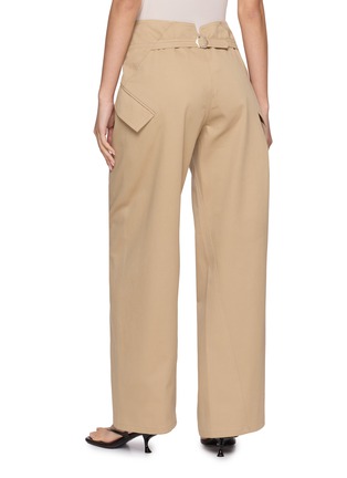 Back View - Click To Enlarge - THE LOOM - Spiral Line Flap Pocket Barrel Leg Pants