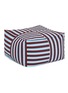 NOBODINOZ Ottoman Beanbag — Burgundy Blue Stripes