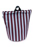 Detail View - Click To Enlarge - NOBODINOZ - Round Large Storage Basket — Burgundy Blue Stripes