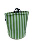 Detail View - Click To Enlarge - NOBODINOZ - Round Large Storage Basket — Green Blue Stripes