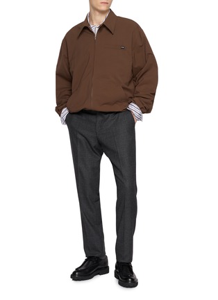 Figure View - Click To Enlarge - PRADA - Zip Up Harrington Jacket