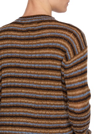  - PRADA - Striped Crewneck Shetland Knit Sweater