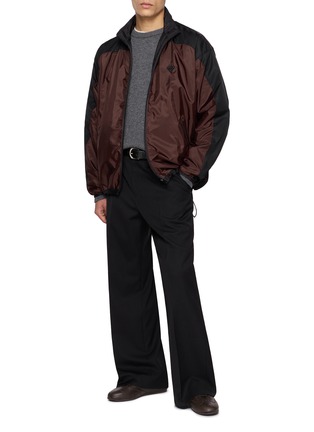 Figure View - Click To Enlarge - PRADA - Zip Up Bi Colour Nylon Jacket