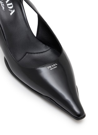 Detail View - Click To Enlarge - PRADA - Décolleté 55 Slingback Leather Pumps